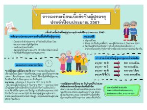 การลงทะเบียนเบี้ยยังชีพผู้สูงอายุประจำปีงบประมาณ 2567